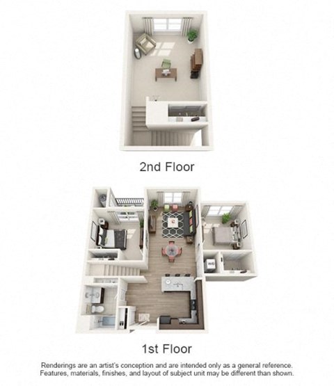Floor plan for 2 beds, 1 bath, 1211 sqft